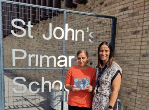 (L-R) Hardeep Bahra and Nalisha Patel. Photo: St John's Primary School