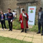 Mayor of Ealing Councillor Anthony Kelly at Ealing Soup Kitchen summer BBQ. Photo: EALING.NEWS