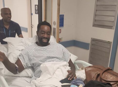 Matthew Allick in hospital. Photo: NHS Blood and Transplant