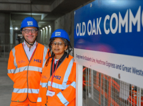 Rupa Huq with HS2 CEO Mark Wild. Photo: Rupa Huq