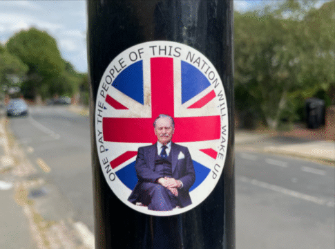 Enoch Powell sticker in Ealing. Photo: Arun Malik-McLean