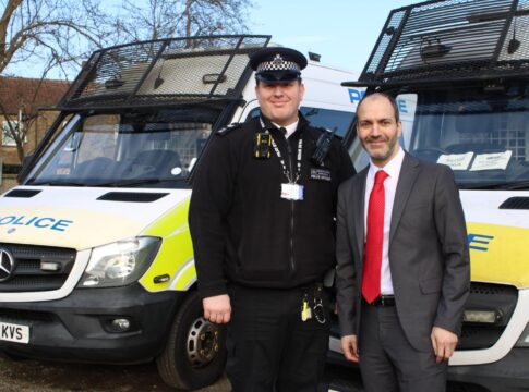 Bassam Mahfouz with police. Photo: Photo: Labour Group City Hall