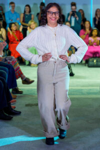 Dimple at Ealing Mencap fashion show. Photo: Ealing Mencap / Fil Mazzarino