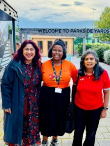 (L-R): Councillor Aysha Raza, guest and Dr Rupa Huq. Photo: Ealing Mencap