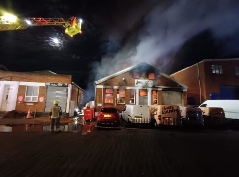 Fire in Dukes Road, Park Royal. Photo: London Fire Brigade