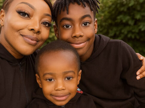 Raphael Chiwandire (R) with mum Nyasha and brother Sanchez. Photo: Nyasha Chiwandire