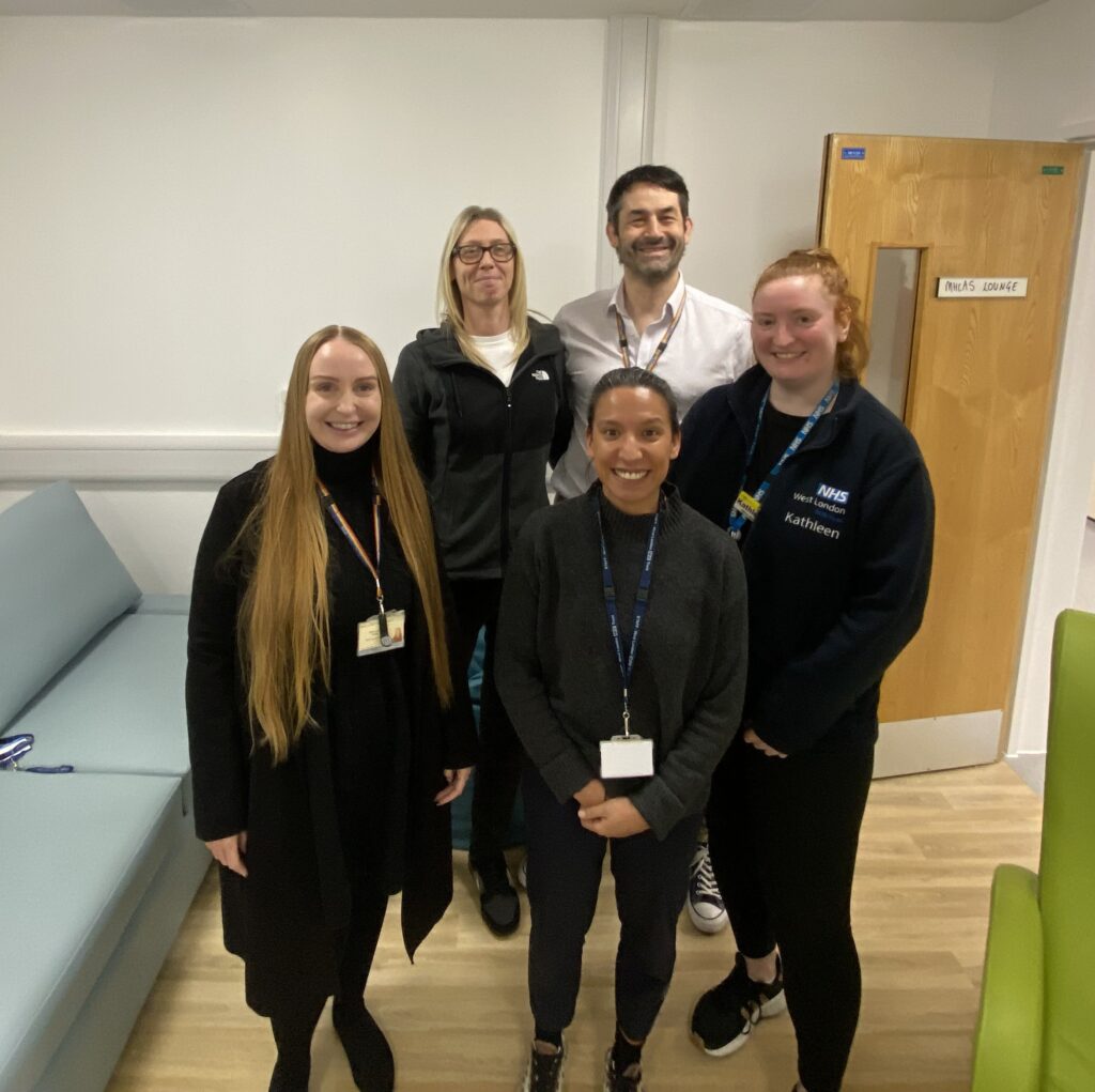 Dr Nick Hipkins with Lakeside MHCAS team. Photo: West London NHS Trust