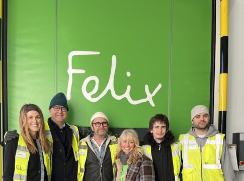 TV chefs Clodagh McKenna and Mark Wogan at The Felix Project Acton. Photo: The Felix Project
