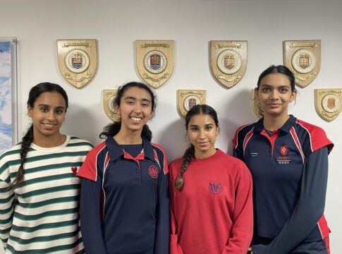Notting Hill and Ealing High School waterpolo players. Photo: NHEHS