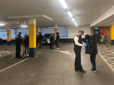 Police at Morrisons car park in Acton. Photo: Metropolitan Police
