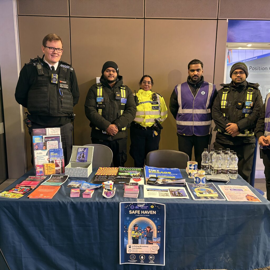 Safe Haven at Ealing Broadway station. Photo: Metropolitan Police