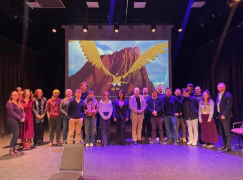 John Altman visits Ealing’s University of West London. Photo: University of West London