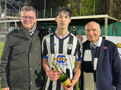 Edward Cooper - man of the match. Photo: Hanwell Town FC