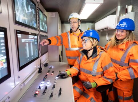 HS2 tunnel machine going to Euston. Photo: HS2