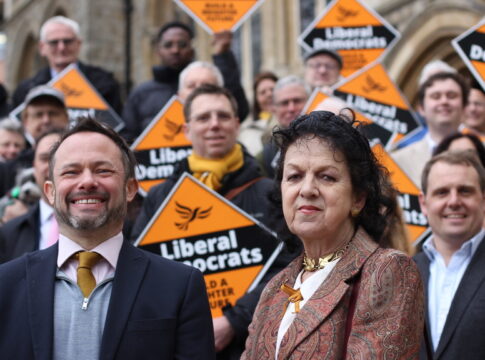 (L-R) Gary Malcolm and Kate Crawford outside Ealing Town Hall. Photo: Guy Russo, London Liberal Democrats