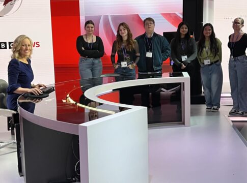Students at the BBC. Photo: University of West London