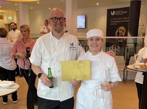 (L-R) Ben Christopherson is and Charlotte Vicars. Photo: University of West London