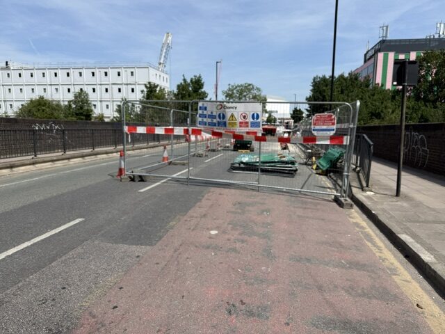 Roadworks on Victoria Road in North Acton. Photo: EALING.NEWS