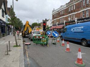 Hanwell emergency gas works June 2026. Photo: EALING.NEWS
