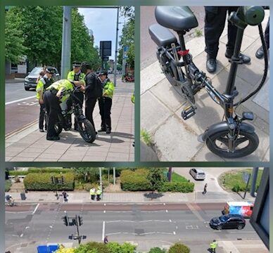 Police seize illegal e-bikes. Photo: Metropolitan Police
