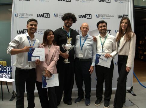 University of West London students win £15,000 in Claude Littner challenge. Photo: University of West London