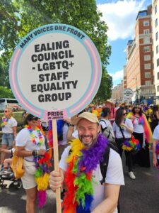 Councillor Gary Malcolm at Pride in London 2026. Photo: Ealing Liberal Democrats