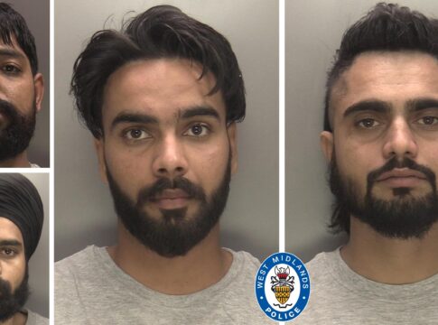 top left: Gurwinder Singh, bottom left: Harpandeep Singh, centre left: Harshehajdeep Singh, centre right: Zorawar Singh. Photo: West Midlands Terrace