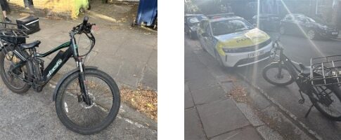 E-bike seized by police in Acton. Photo: EALING.NEWS
