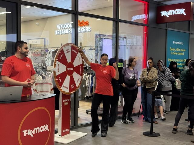 Spin to Win at TK Maxx opening in Acton. Photo: EALING.NEWS