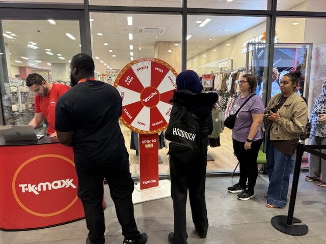 Spin to Win at TK Maxx opening in Acton. Photo: EALING.NEWS