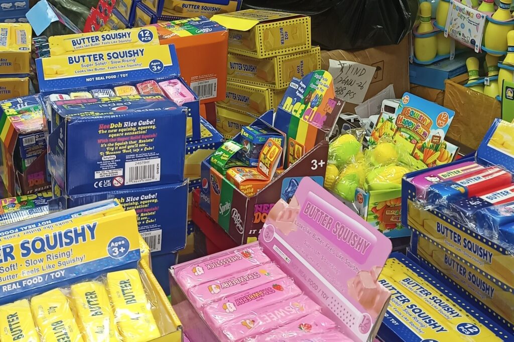 Non-compliant and counterfeit toys seized in August 2026 raid. Photo: Ealing Council