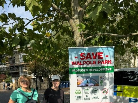 Campaign against theatre planned for Walpole Park. Photo: Save Walpole Park