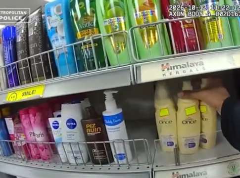 Police seize goods at Southall store. Photo: Metropolitan Police