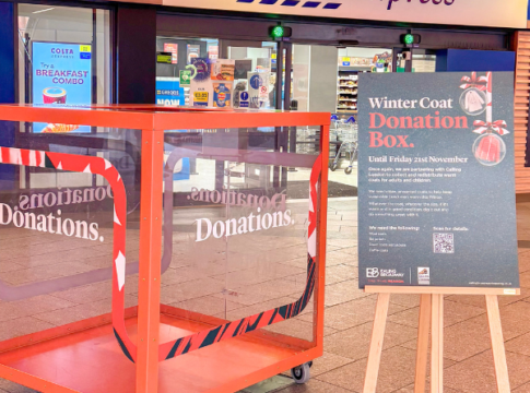 Winter coat collection box at Ealing Broadway shopping centre. Photo: British Land
